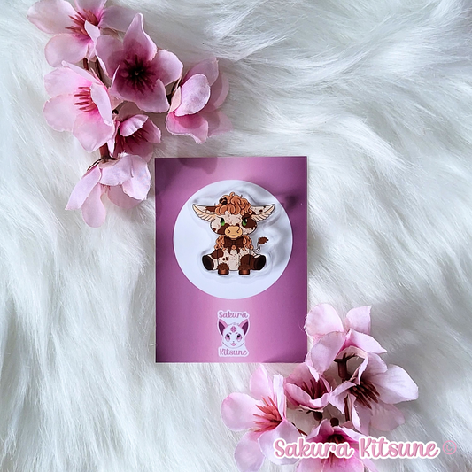 Chocolate Cow Acrylic Pin