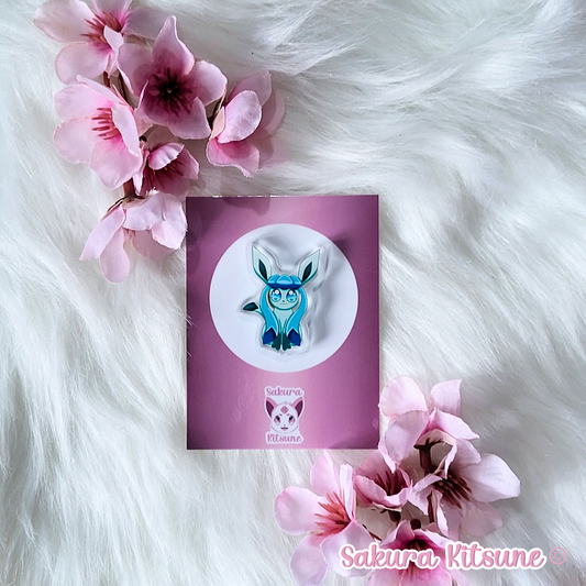 Ice Fox Acrylic Pin