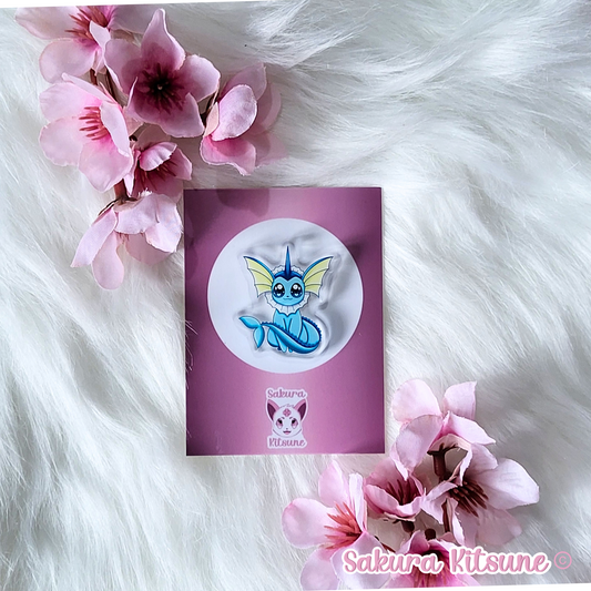 Water Fox Acrylic Pin