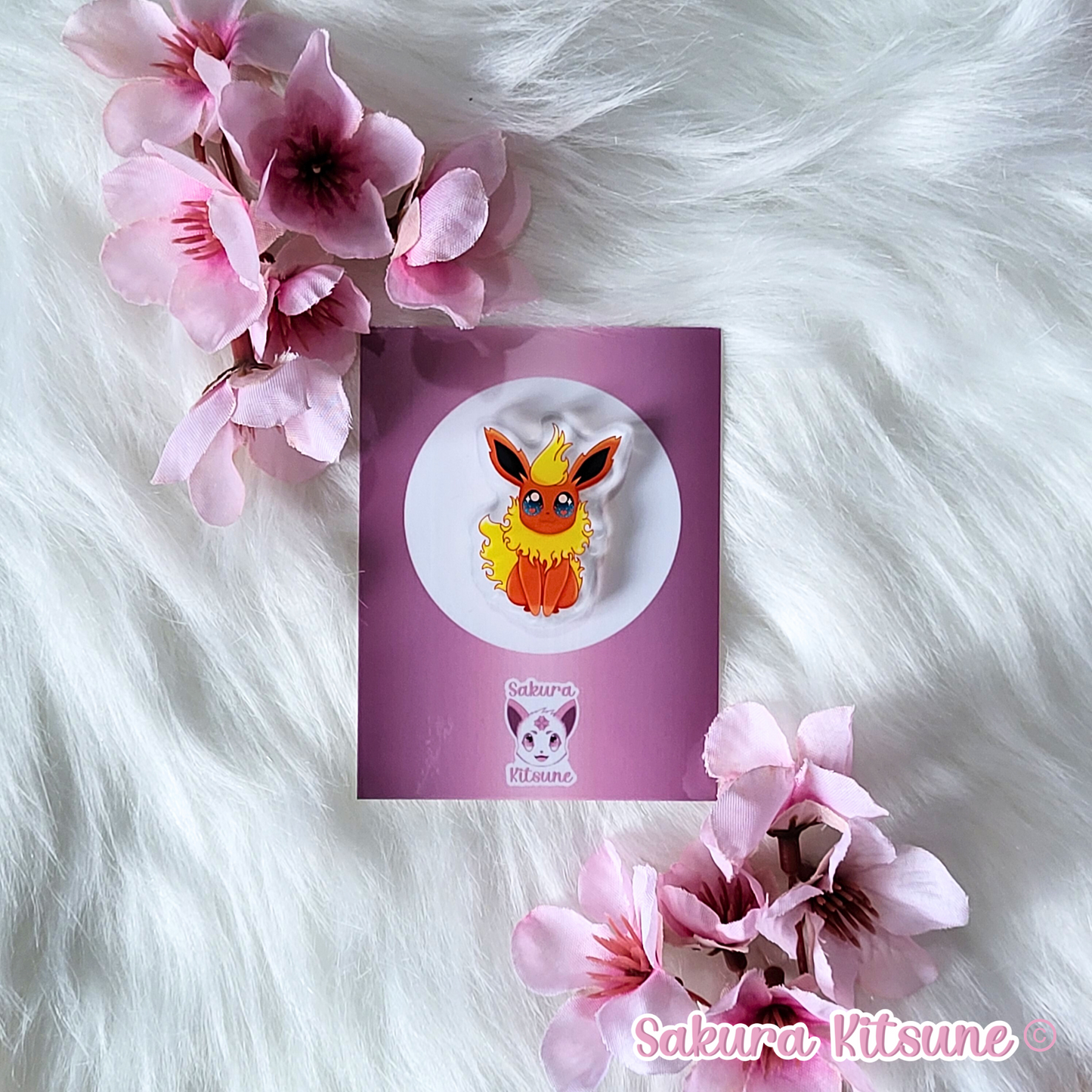 Fire Fox Acrylic Pin