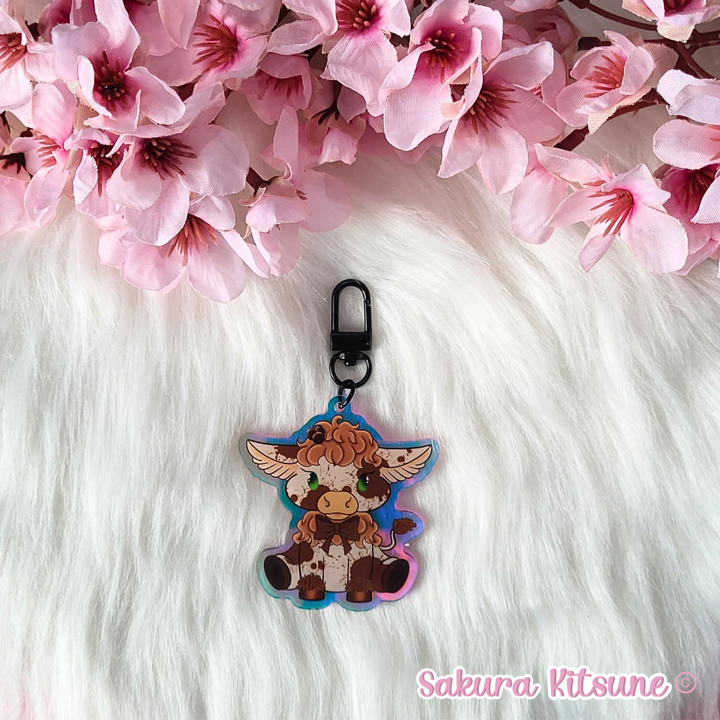 Chocolate Cow Acrylic Keychain