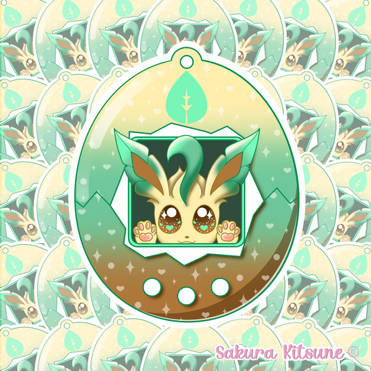 Grass Fox Tamagotchi Vinyl Sticker