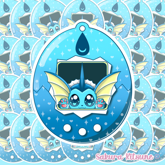 Water Fox Tamagotchi Vinyl Sticker