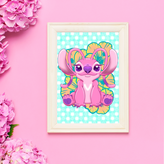 Cute Pink Creature Print 5x7