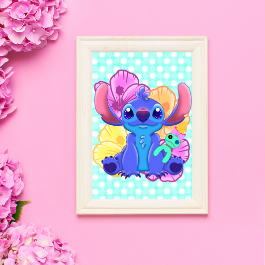 Cute Blue Creature Print 5x7