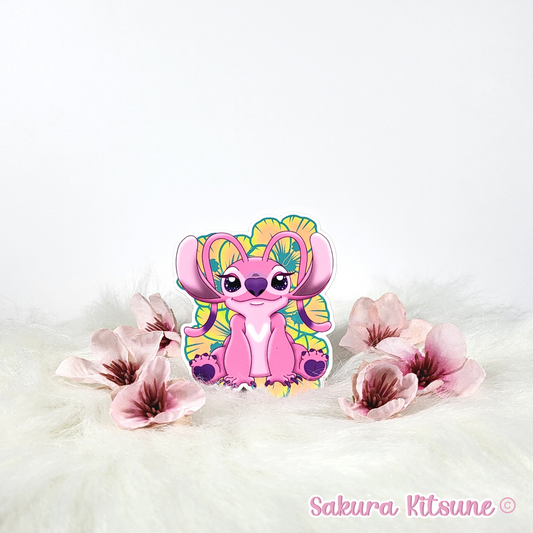 Cute Pink Creature Cartoon Inspired Vinyl Sticker