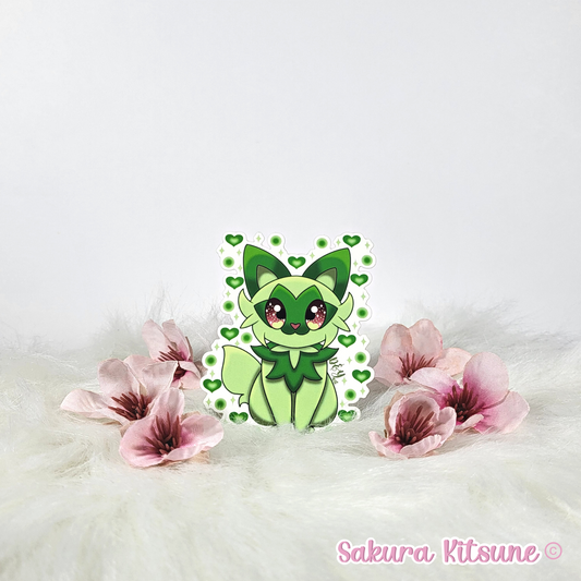 Grass Cat Vinyl Sticker